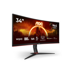 AOC Gaming CU34G2XP/BK - Monitor LED - gaming - curvado - 34" - 3440 x