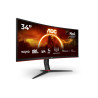 AOC Gaming CU34G2XP/BK - Monitor LED - gaming - curvado - 34" - 3440 x