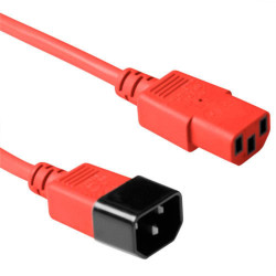 Red power cable C14 to C13, 3M