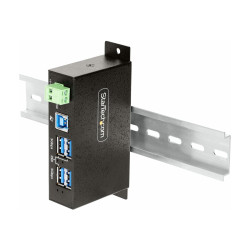 StarTech.com Hub USB Industrial de 4 Puertos Gestionado - Caja de Meta