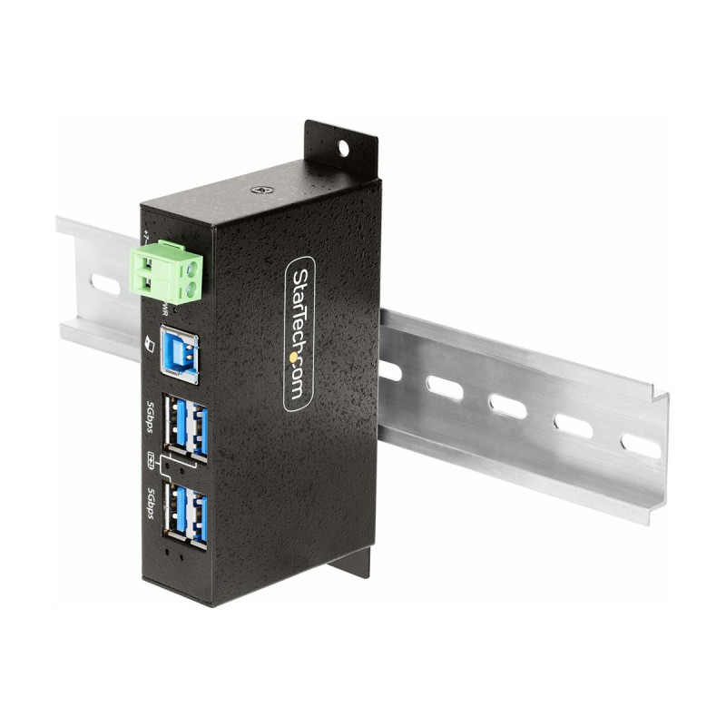 StarTech.com Hub USB Industrial de 4 Puertos Gestionado - Caja de Meta