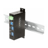 StarTech.com Hub USB Industrial de 4 Puertos Gestionado - Caja de Meta
