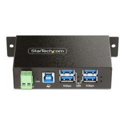 StarTech.com Hub USB Industrial de 4 Puertos Gestionado - Caja de Meta