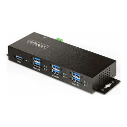 StarTech.com Hub USB Industrial de 7 Puertos Gestionado - Caja de Meta