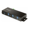 StarTech.com Hub USB Industrial de 7 Puertos Gestionado - Caja de Meta