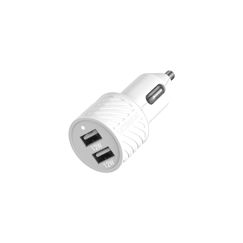 Car Charger 24W 2 X USB A 12W White