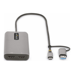 StarTech.com Adaptador Multipuertos USB-C/USB-A - HDMI Doble de 4K/108