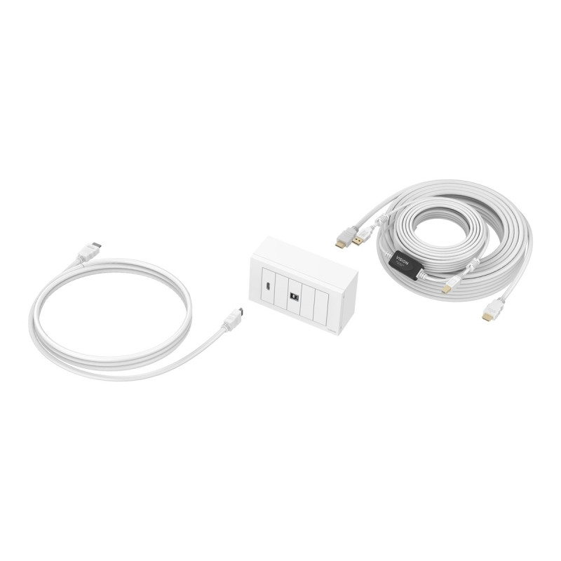 Paquete de placa frontal AV modular de 10 m y cables - 4k a 60 hz - pa