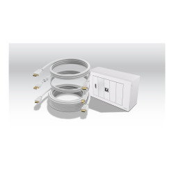 Paquete de placa frontal AV modular de 10 m y cables - 4k a 60 hz - pa