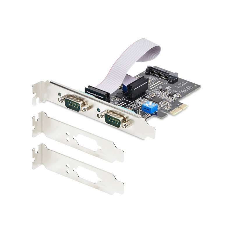 StarTech.com Tarjeta Serie PCIe de 2 Puertos - Tarjeta RS232/RS422/RS4