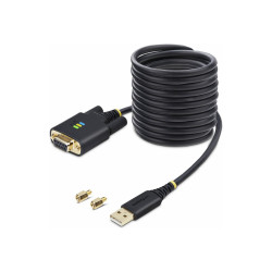 StarTech.com 10ft (3m) USB to Null Modem Serial Adapter Cable, Interch