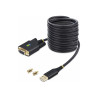 StarTech.com 10ft (3m) USB to Null Modem Serial Adapter Cable, Interch
