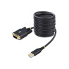 StarTech.com Cable Adaptador USB a Serie de 3m - Retención COM - RS232