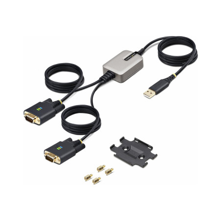 StarTech.com 13ft (4m) 2-Port USB to Serial Adapter Cable, Interchange