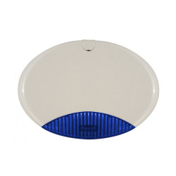 Sirena exterior auto-alimentada/auxiliar con lanzadestellos azul