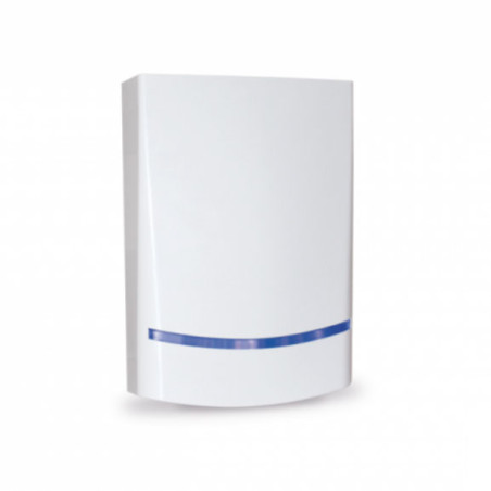 Sirena exterior auto-alimentada/auxiliar con lanzadestellos azul
