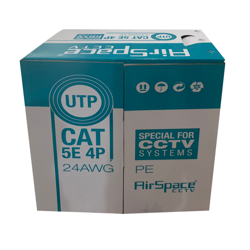 Rollo de 305 metros de cable UTP CAT5E 24AWG rígido