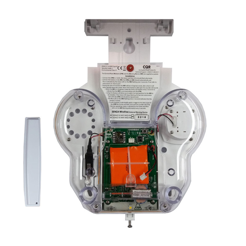 Placa de sirena piezoeléctrica vía radio universal 868MHz sin cubierta