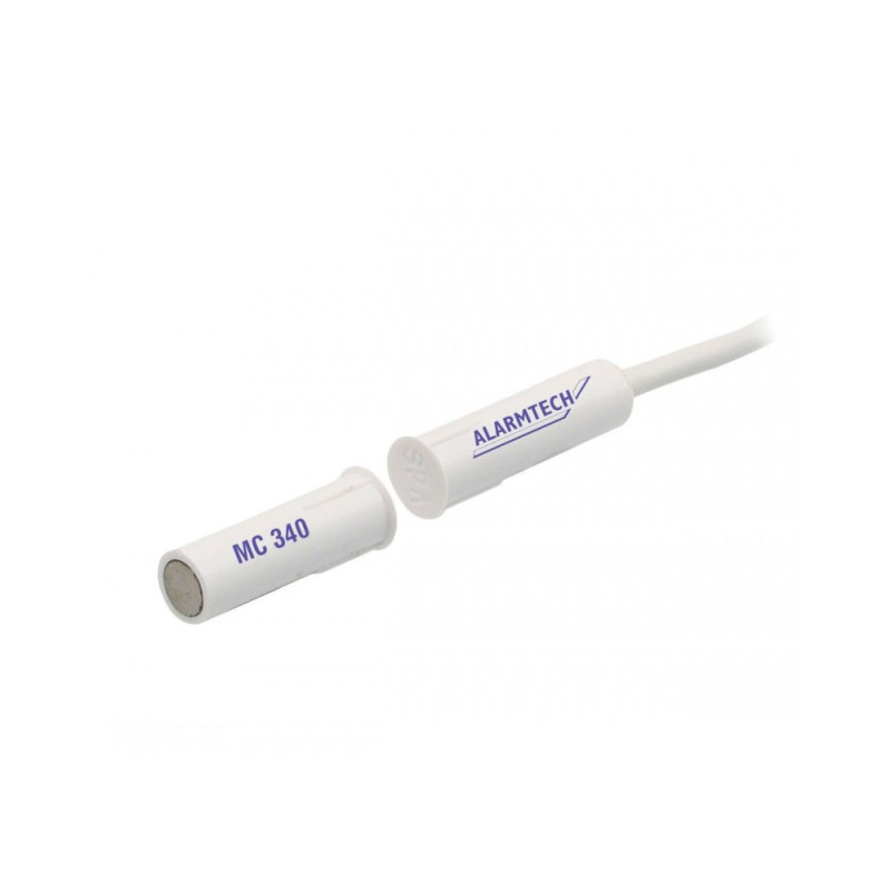Contacto magnético de empotrar ALARMTECH con 10 metros de cable blanco