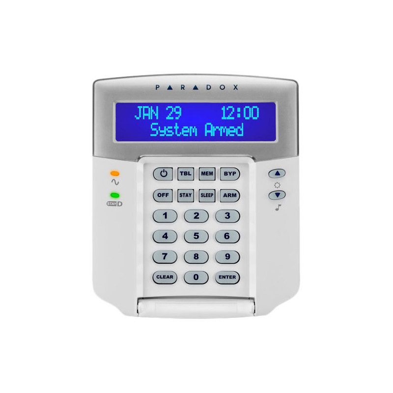 Teclado en inglés con tamper y entrada de zona