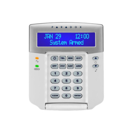 Teclado en inglés con tamper y entrada de zona
