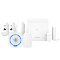 Kit de intrusión vía radio Hikvision AX-PRO con teclado y detección PI