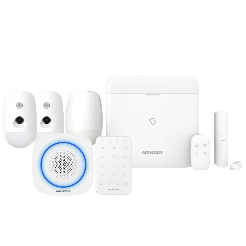 Kit de intrusión vía radio Hikvision AX-PRO con teclado y detección PI