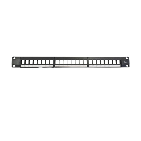 Carcasa de patch panel FTP Cat 6 de 24 puertos para armarios rack de 1