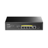 Switch PoE+ de 5 puertos Gigabit y 1 ranura SFP