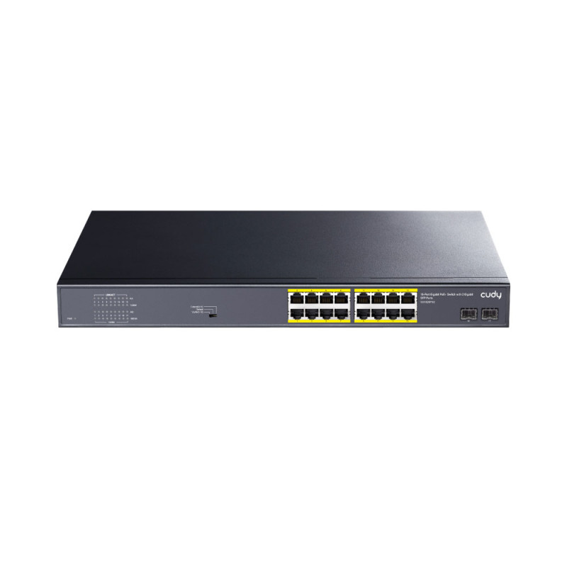 Switch PoE+ de 16 puertos Gigabit y 2 ranuras SFP | APLIUM