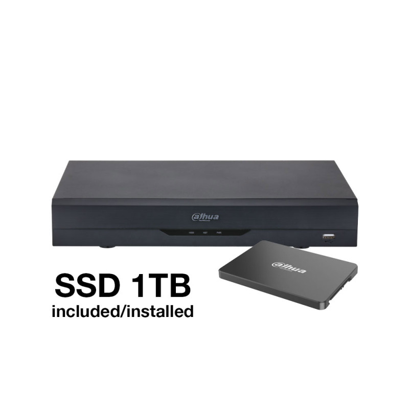 XVR Dahua 5 en 1 de 4 canales con SSD 1TB