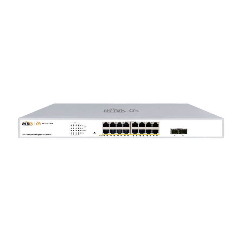 Switch PoE gestionado en la nube de 16 puertos Gigabit