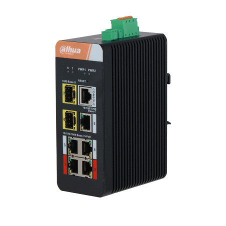 Switch industrial L2 de 7 puertos con 4 PoE