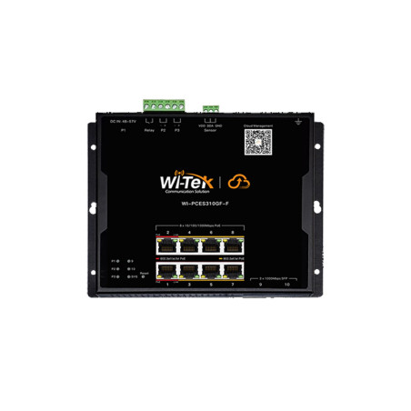Switch PoE industrial gestionado en la nube de 8 puertos Gigabit