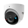 Domo panorámico IP 8MP con visión 180°, disuasión activa y analítica a
