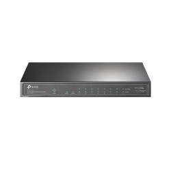 Switch no gestionable Gigabit PoE+ TP-Link de 10 puertos con SFP