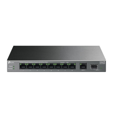 Switch no gestionable PoE+ Gigabit TP-Link LiteWave de 10 puertos