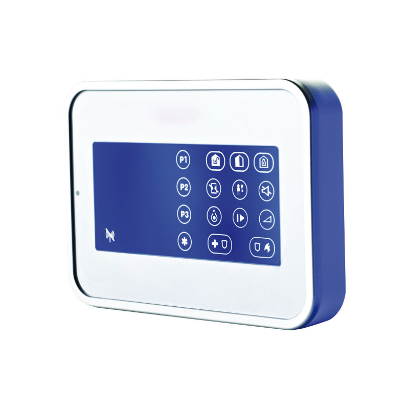 Teclado portátil vía radio bidireccional con pantalla táctil