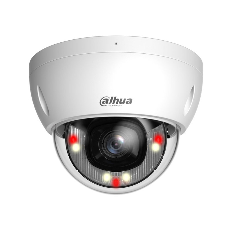Domo IP Dahua WizSense 2 de 6MP con Smart Dual Light y óptica fija de