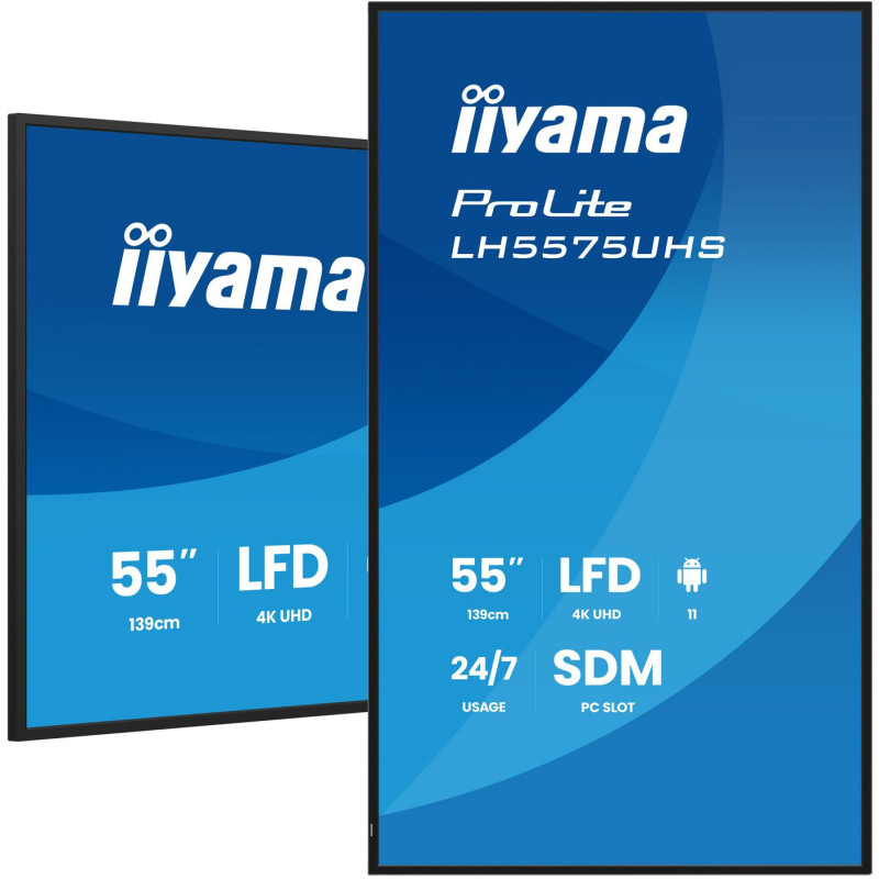 55" 3840x2160, UHD IPS panel,