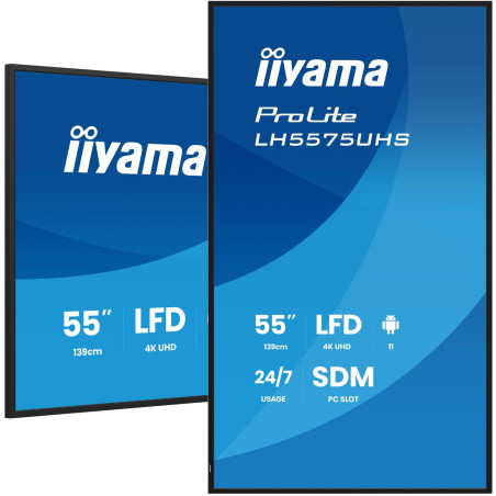 55" 3840x2160, UHD IPS panel,