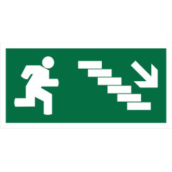 200x100 DOWN RIGHT STAIR SIGN