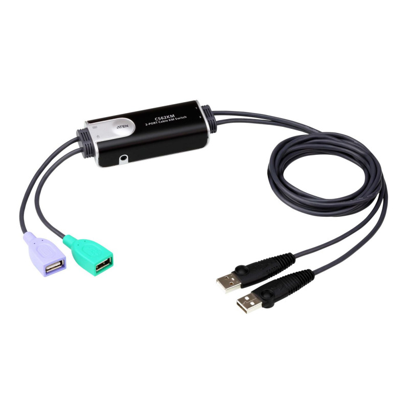 ATEN CS62KM-AT cable para video, teclado y ratón (kvm) Negro | APLIUM