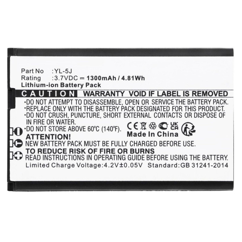 Battery 4.81Wh Li-ion 3.7V