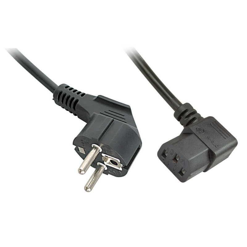 5m Schuko to C13 Angled Mains
