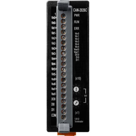 CANopen slave module 6xAI + 2x