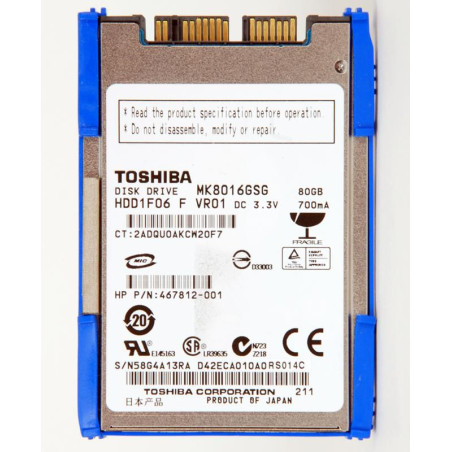 80GB 2530p SSD Drive 1.8"