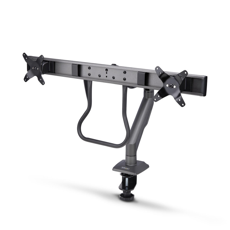 Desk Mount Dual Monitor Arm w/Crossbar