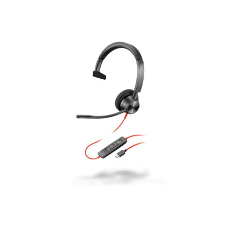 Poly Blackwire 3310 - Blackwire 3300 series - auricular - en oreja - c