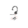 Poly Blackwire 3310 - Blackwire 3300 series - auricular - en oreja - c